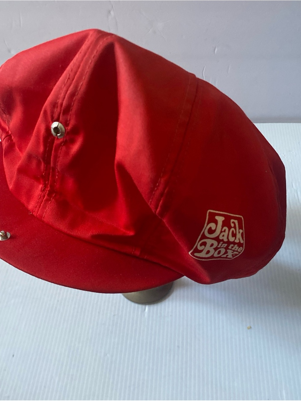 Vintage Jack in the Box Red Server Hat